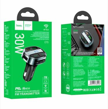 фурага иш: E70, автомобильное зарядное устройство, выход USB 18W + Type-C 30W