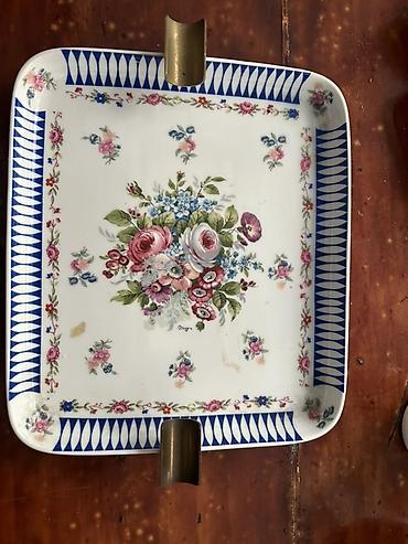 Пепельницы: Limoges Fransız porselen külqabısı – kvadrat formalı, dörd küncdə misi — 2