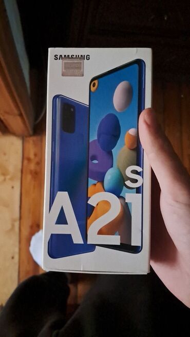 samsun s24: Samsung Galaxy A21S, 64 ГБ, цвет - Голубой, Отпечаток пальца