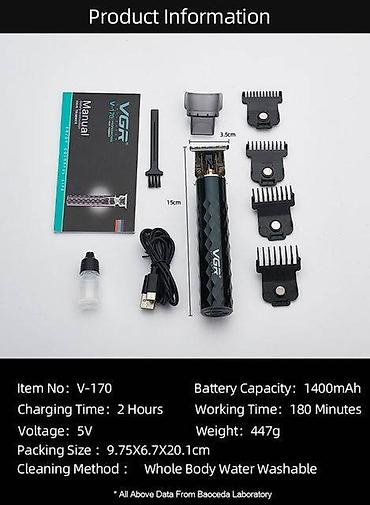 Trimmerlər və saç qırxan maşınlar: Saç qırxan maşın, Vgr, Yeni, Pulsuz çatdırılma, Ödənişli çatdırılma, Rayonlara çatdırılma — 6