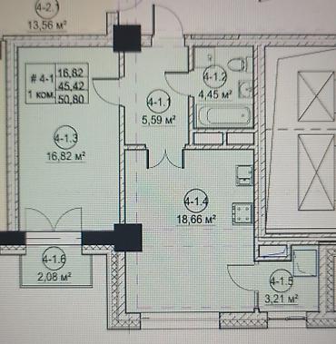 Продажа квартир: 1 комната, 50 м², Асанбай мкр 10 этаж — 1