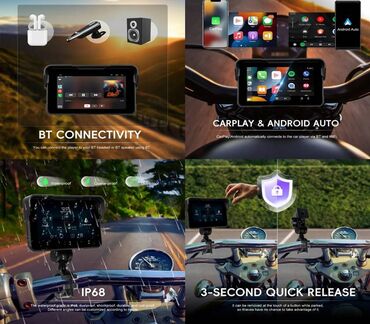 Motosiklet hissələri: Moto monitor 5inch - HD Ekran, suya davamlı Məhsulun Texniki — 8