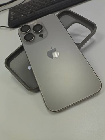 профессиональная бытовая техника для кухни: IPhone 15 Pro, Б/у, 128 ГБ, Natural Titanium, Зарядное устройство, Чехол, Коробка, 93 %