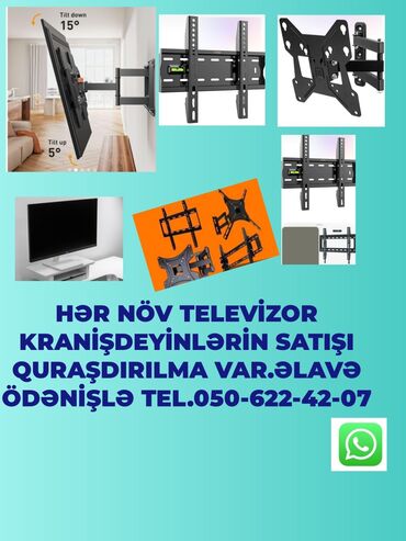 tv kransteyn: Televizor kranşdeyinlərinin quraşdırılması və satışı