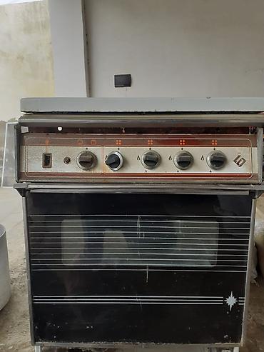 Газовые печи: Qaz sobası və peç - Klassik model, ön paneldə 5 fırlanan idarəetmə — 2
