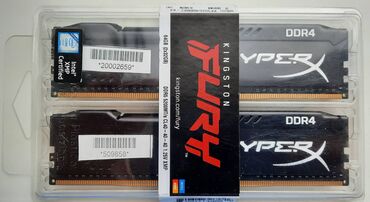 Оперативная память (RAM): Оперативная память, Б/у, HyperX, 8 ГБ, DDR4, 2400 МГц, Для ПК