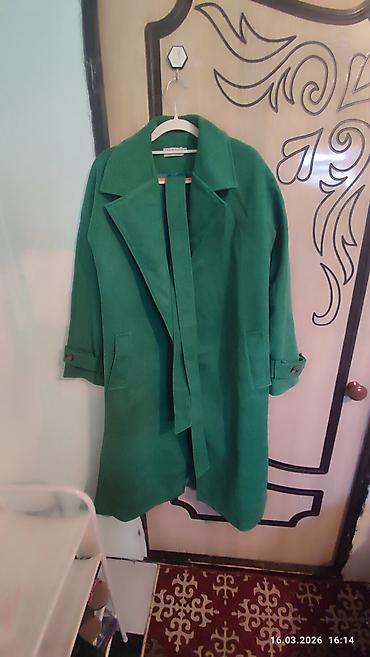 Пальто: Женский комплект одежды (3 предмета): 1) Пальто-халат из плотной — 1