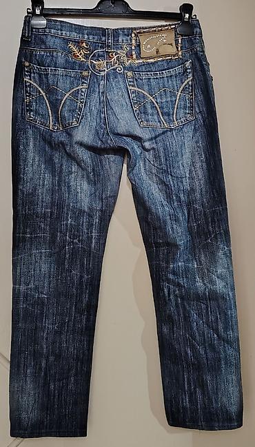 Farmerke: Ženske farmerke – tamno plavi denim sa izbledelim efektom i — 2