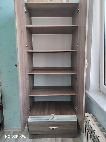 Paltar dolabları, qarderoblar: İki qapılı şkaf - Material: laminat/LDSP, ağac teksturalı qəhvəyi — 2