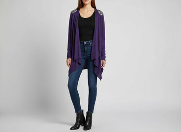 fioletowy kardigan zara: Women`s knitwear, size S