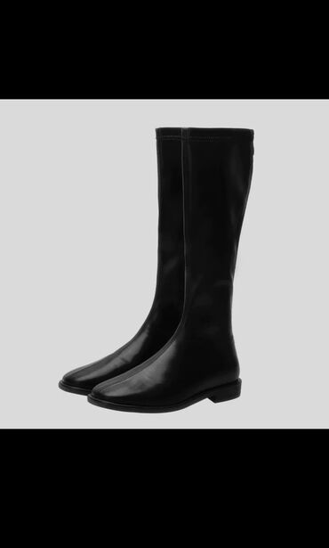 женская обувь на осень: Сапоги, 39.5, цвет - Черный