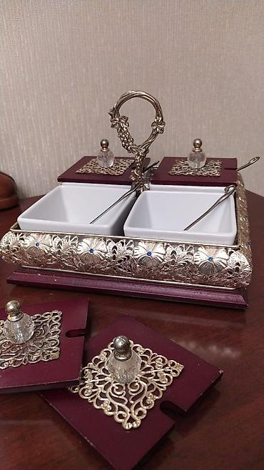 svan duzu: Zərif dizaynlı 4 bölməli ədviyyat/çəkmə qabı dəsti - Material: ağ — 6