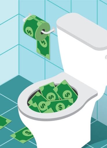 Human toilet Cash