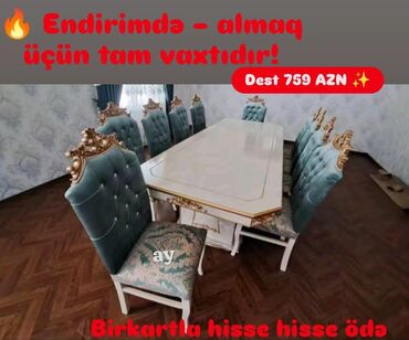 Dolablar: Qonaq otağı üçün, Yeni, 6 stul