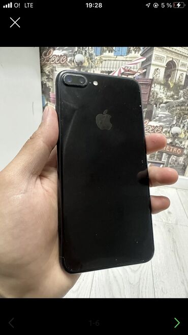 Apple iPhone: IPhone 7 Plus, Б/у, 128 ГБ, Черный, 100 %