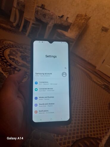 qulaqci: Samsung Galaxy A12, 32 GB, rəng - Göy, Barmaq izi