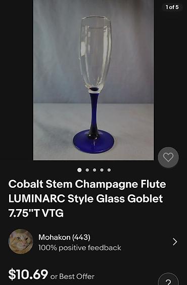 Čaše: Holandske nove vintaz case za vino. Case za vino staklo,kobaltno — 3