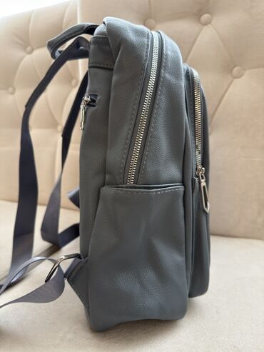 Çantalar: Mavi rəngli şəhər tipli bel çantası - Material: yumşaq teksturalı — 2