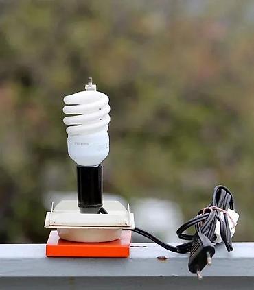 Rasveta: Vtg Atomic Orange Burst Space Age Mid-Century stona lampa. Vintage — 4