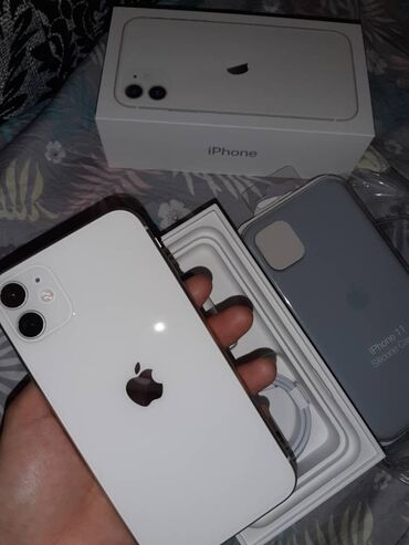 айфон 11 цена каракол: IPhone 11, Колдонулган, 128 ГБ, Ак, Кабель, Куту, Заряддоочу түзүлүш