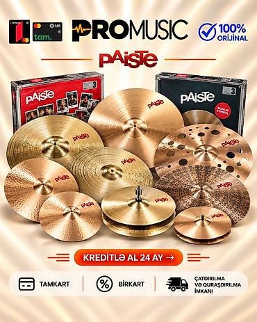 Barabanlar: 🥁 PAISTE ZƏRBLİ ALƏT SİNBALLARI – 100% ORİJİNAL! 🎶 Peşəkar — 1