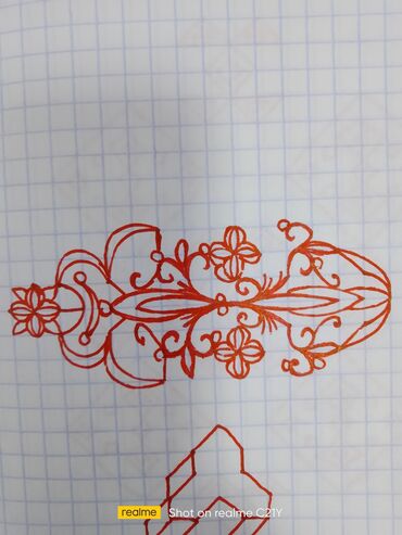 Şəkillər, tablolar: Məhsul: Əl işi qrafik rəsmlər və ornament sketçləri Təsvir: - Ağ — 3