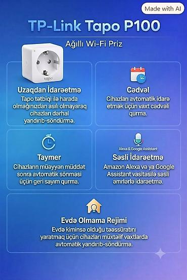 mini led: Yeni, Tək yuvalı, Rozetka, 220, Zəmanətli, Ünvandan götürmə, Kredit yoxdur — 5