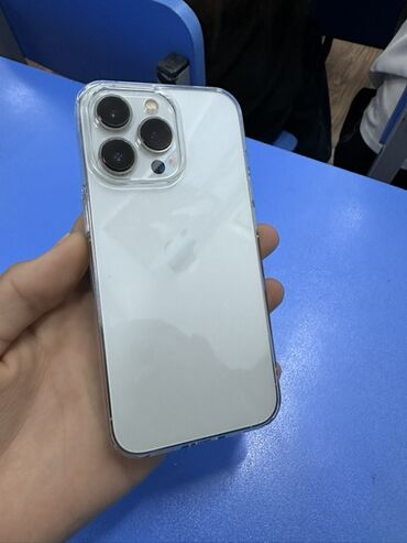 Apple iPhone: IPhone 13 Pro, Б/у, 256 ГБ, Серебристый, Чехол, 76 % — 9