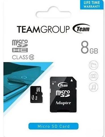 Memorijske kartice za kamere: TEAMGROUP microSDHC kartica 8 GB + SD adapter - Kapacitet: 8 GB - — 1