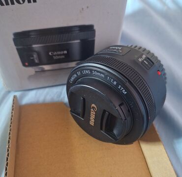 Фото и видеокамеры: Canon EF 50 mm f/1.8 STM объективи сатылат. жаңы. сатып алынган бойдон