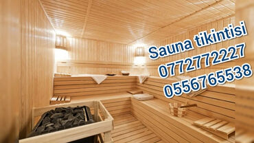 sauna inşaat: Sauna tikinti və təmir. İstənilən ölçüdə saunaların yığılması və