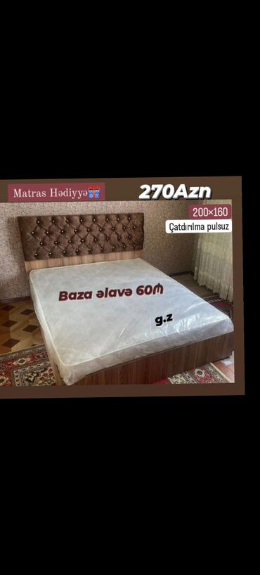 Çarpayılar: Yeni, İkinəfərlik çarpayı, Bazasız, Matras ilə, Siyirməsiz, Türkiyə -da lalafo.az — 15 Çarpayılar: Yeni, İkinəfərlik çarpayı, Bazasız, Matras ilə, Siyirməsiz, Türkiyə — 15