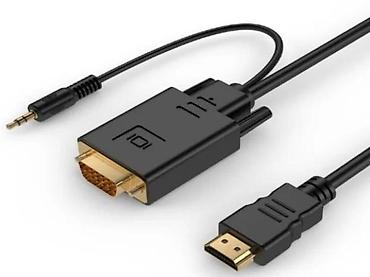 Druga oprema za računare i laptopove: HDMI na VGA adapter/kabl sa dodatnim 3,5 mm audio izlazom - Pretvara — 1