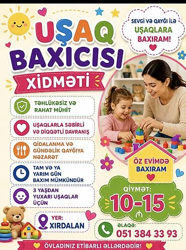 evde daye: Uşaq baxıcısı xidməti - Sevgi və qayğı ilə uşaqlara baxım - — 1