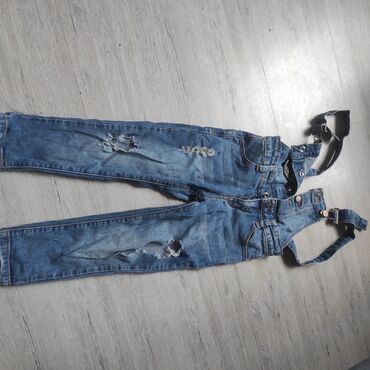 джинсовое платье zara: Джинсы и брюки, цвет - Коричневый, Б/у