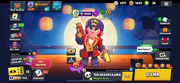 oyun 1001: Brawl Stars hesabı - Profil adı: Just Yusif - Kupa sayı: 63,663 - XP
