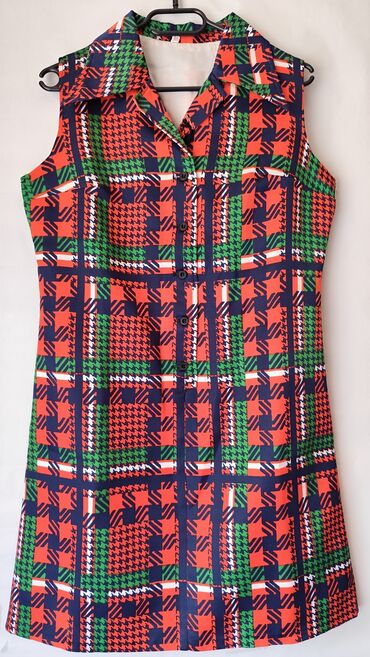 karirane haljine za devojcice: Abercrombie & Fitch L (EU 40), bоја - Šareno, Top (bez rukava)
