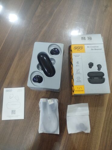 işlənmiş kompyuter: Б/у Беспроводные (Bluetooth) Наушники, QCY, цвет - Черный
