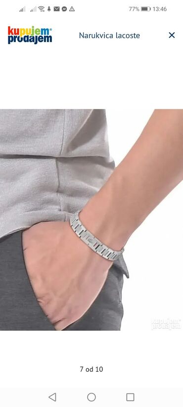 Narukvice: Narukvica Lacoste hirurški čelikCena:2200din — 9