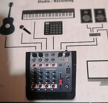 ipod mp3 player: Allen & Heath ZED-6 kompaktni analogni mikser - 6 ulaza / 2-bus — 5