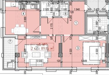 Продажа квартир: 2 комнаты, 90 м², 2 этаж, ПСО (под самоотделку)