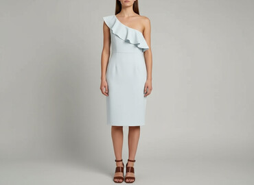 niebieska satynowa sukienki: Women`s dress, size S