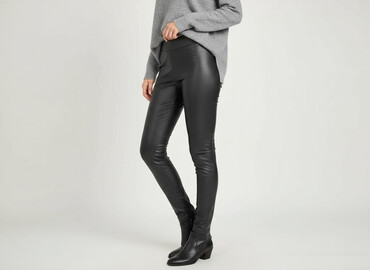 spodnie skórzane calzedonia: Leggings Eco-leather for women, size S