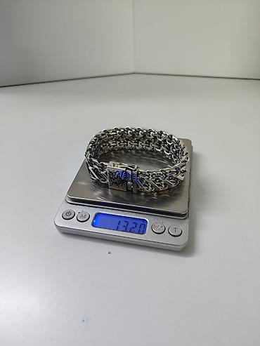 Браслеты: Серебряные Браслеты Браслет "Двойной Бисмарк" Серебро 925 проба Вес — 2