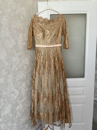 золотистое платье: Кече көйнөгү, Узун модель, M (EU 38)