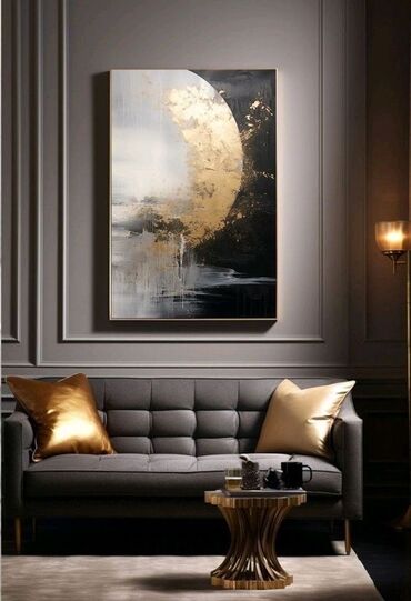 Dizayn, layihə: Modern. Abstrakt janr. Tək tablo. Müasir interyerdə mütləqdir, çünki — 25