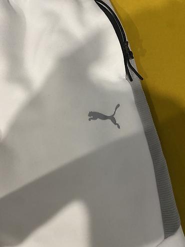 штаны с карманами: Спортивные брюки Puma оригинал - Цвет: белый с серыми вставками по — 2