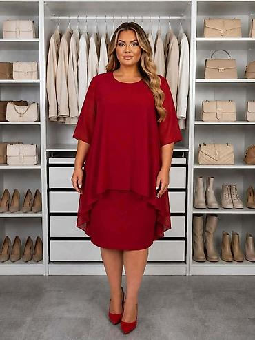 Haljine: Elegantna dvodelna haljina za svečane prilike – plus size - Kroj — 9