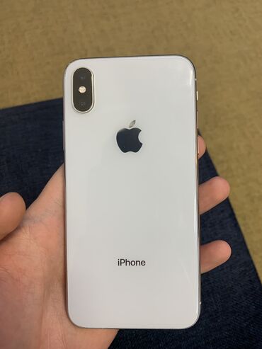 Apple iPhone: IPhone X, Б/у, 64 ГБ, Белый, Чехол