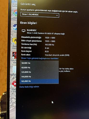 Masaüstü kompüterlər və iş stansiyaları: Rampage 165 hz 24 inc ekran Msi z390 ana plata İ7 9700k Rx 6650xt — 12